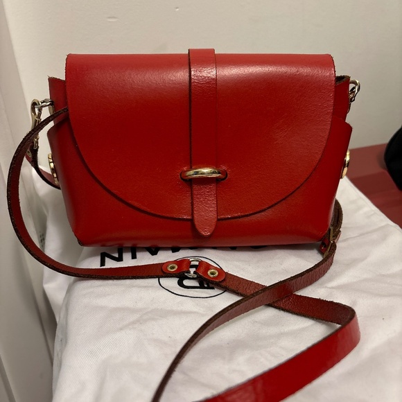 Red Leather bag - Picture 1 of 7